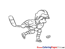 Sportsman Ice Hockey printable Coloring Sheets download