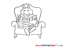 Ladybug Newspapper  free Colouring Page download