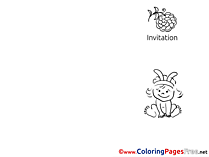 Baby download Invitation Coloring Pages