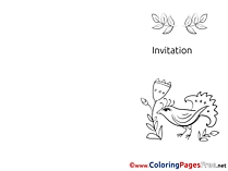 Invitations coloring pages