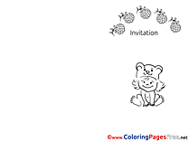 Raspberry Colouring Sheet download Invitation