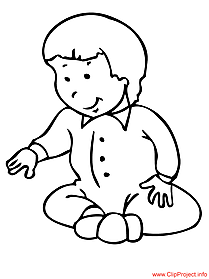 Baby cartoon image to coloring