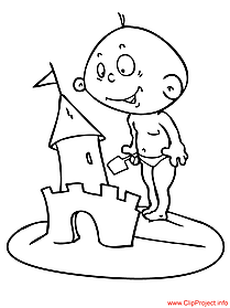 Baby coloring page for free