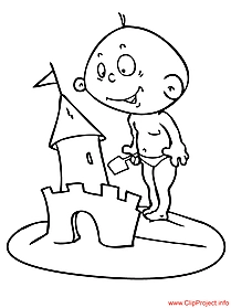 Baby coloring page for free