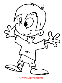 Cartoon boy colouring sheet