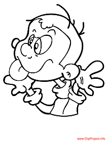 Funny kid coloring page