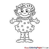 Girl Colouring Sheet download free