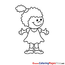 Girl for free Coloring Pages download