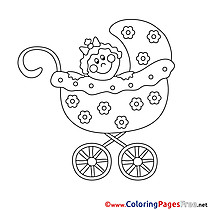 Pram free printable Coloring Sheets