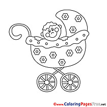 Pram printable Coloring Sheets download