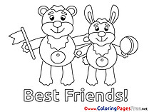 Animals download printable Coloring Pages Friends