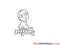Car download Colouring Sheet Toy free