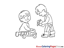Cars Toys free printable Coloring Sheets Boys