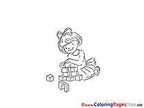 Cubes for Kids printable Colouring Page