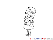 Doll Coloring Sheets Girl download free