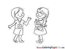 Doll printable Coloring Pages for free Girls