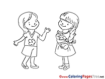 Doll printable Coloring Pages for free Girls