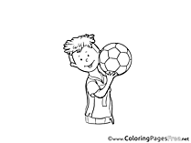 Football Colouring Sheet download free Boy