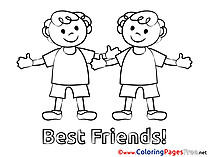 Friends Boys Coloring Pages for free