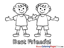 Friends Boys Coloring Pages for free