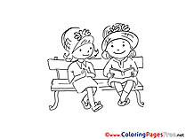 Friends Colouring Sheet Kids download free