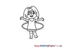 Gymnastic Hoop Children download Colouring Page