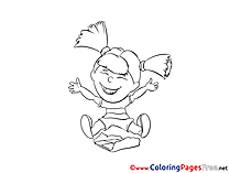 Happy Children Coloring Pages free