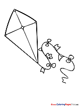 Kite Colouring Sheet download free