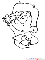 Letter Boy Children Coloring Pages free