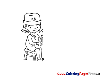 Little Doctor Coloring Sheets download free