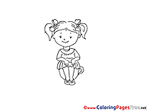 Little Girl Coloring Pages for free