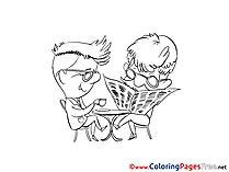 Newspaper printable Coloring Sheets download