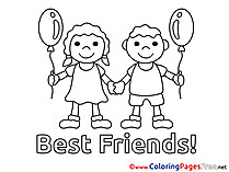 Printable Balloons Coloring Pages for free Kids