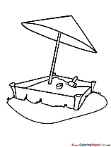 Sandbox download printable Kindergarten Coloring Pages