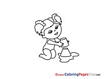 Sandbox Girl for free Coloring Pages download