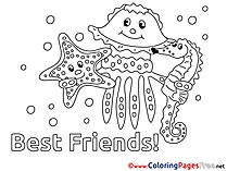 Sea Friends Coloring Pages for free