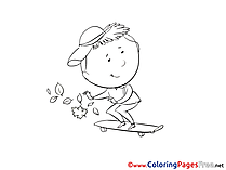 Skate Kids download Coloring Pages