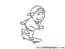 Skate printable Coloring Pages Child for free