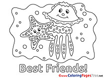 Starfish Kids download Coloring Pages Friends