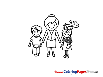 Teacher for Children free Coloring Pages