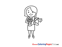 Teacher free Colouring Page download