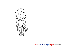 Toilet printable Coloring Sheets Kindergarten download