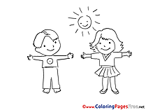 Youngsters for free Coloring Pages download