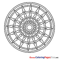 Clipart Mandala Colouring Sheet free