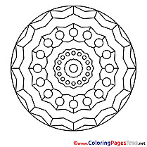 Clipart printable Coloring Pages Mandala