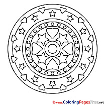 Cosmos Coloring Sheets Mandala free