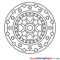 Cosmos Coloring Sheets Mandala free