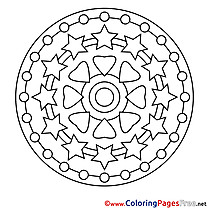 Cosmos Kids Mandala Coloring Pages