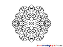 For Kids Mandala Colouring Page