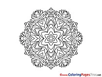 For Kids Mandala Colouring Page